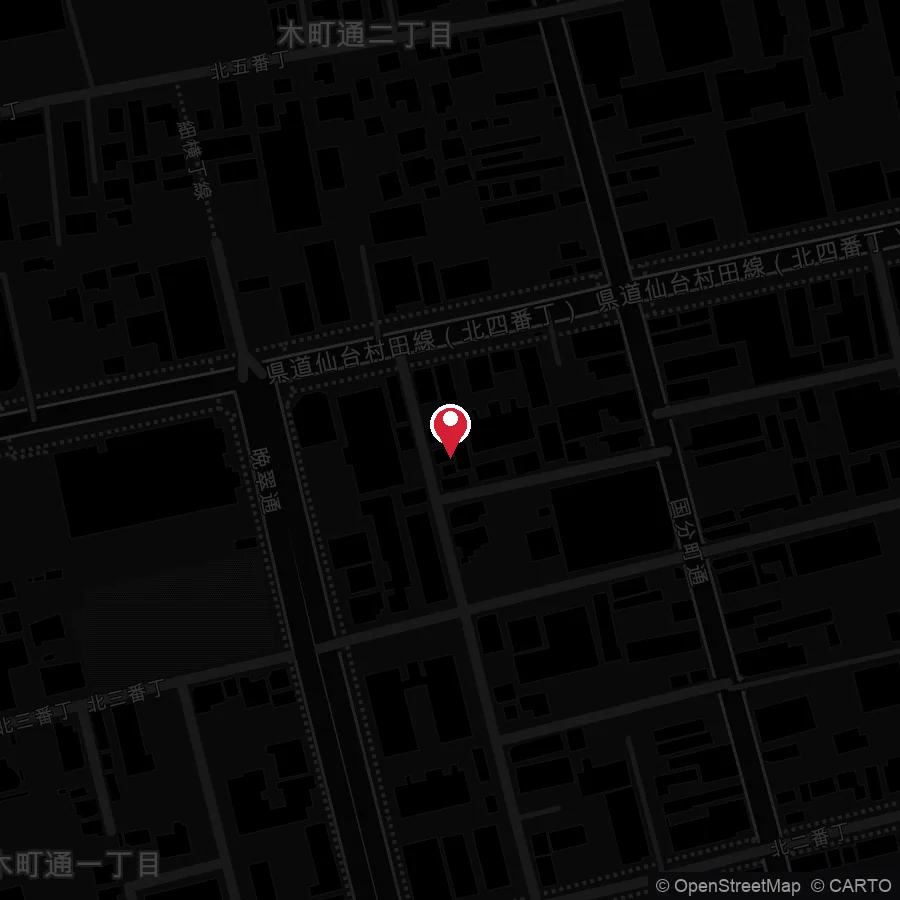 MASQUERADE 所在地の地図（仙台市青葉区二日町17-9 新光社ビル4F）